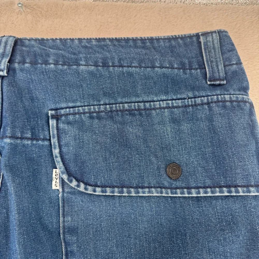 Levis Jeans Mens 34x34 Blue Cargo Straight Denim White‎ Tab Utility Workwear